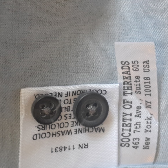 Society Of Threads Blue and Gray Shirt - Picture 8 of 9